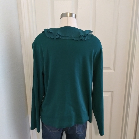 Jones New York Ruffled Collar top - Picture 2 of 2